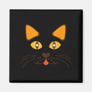 Aimant Déguisement drôle de tête de chat pour Halloween