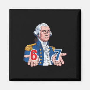 Aimant Déguisement drôle de Washington 6 7 67 Mème Six Se