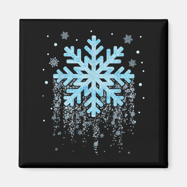 Aimant Déguisement Flocon de Neige Noël d'Hiver Correspon (Devant)