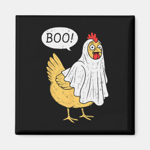 Aimant Déguisement Halloween Chicken Boo agriculteur garç