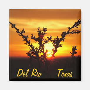 Aimant Del Rio Texas souvenirs coucher de soleil de bross