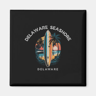 Aimant Delaware Seashore Delaware Hommes Femmes Surfant