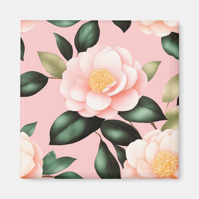 Aimant Délicat Camellia Florale (Devant)