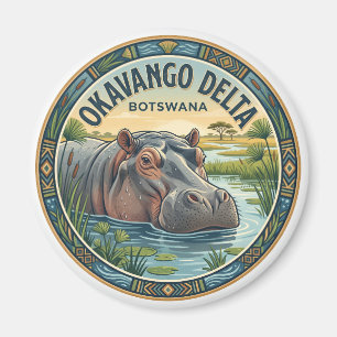 Aimant Delta de l'Okavango Maun Botswana Voyage Souvenir