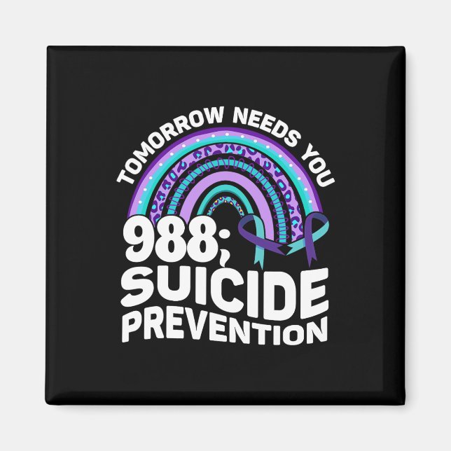 Aimant Demain a besoin de vous 988 Prévention du suicide  (Devant)
