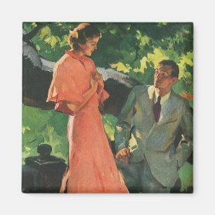 Aimant Demande en mariage vintage ; veux-tu m'épouser ?