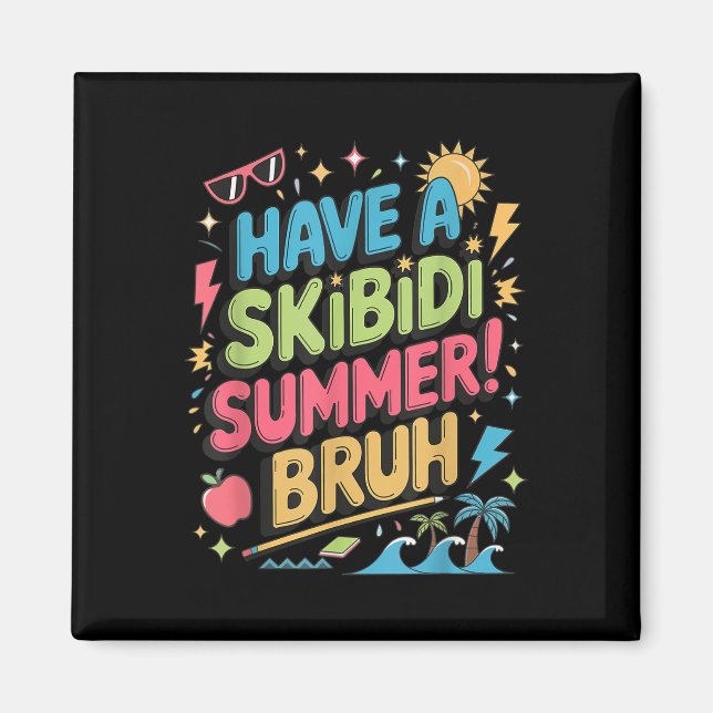 Aimant Demandez À Skibidi Summer Bruh Gen Alpha Slang Ens (Devant)