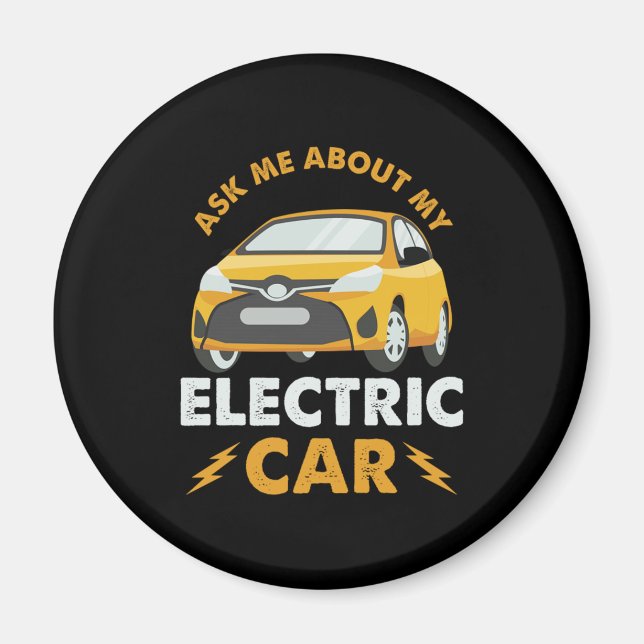 Aimant Demandez-moi à propos de Electric Car Charge Cadea (Devant)