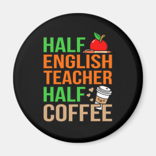 Aimant Demi-anglais enseignant demi-café langue étudiante