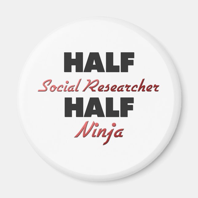 Aimant Demi-chercheur en sciences sociales Half Ninja (Devant)