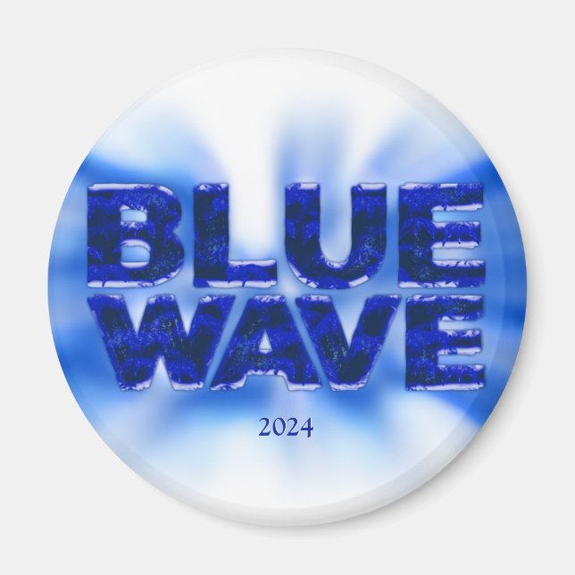Aimant Démocratique Blue Wave (Devant)