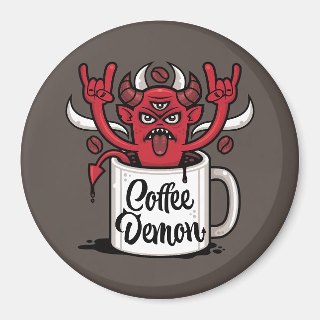 Aimant Démon du Café (Devant)