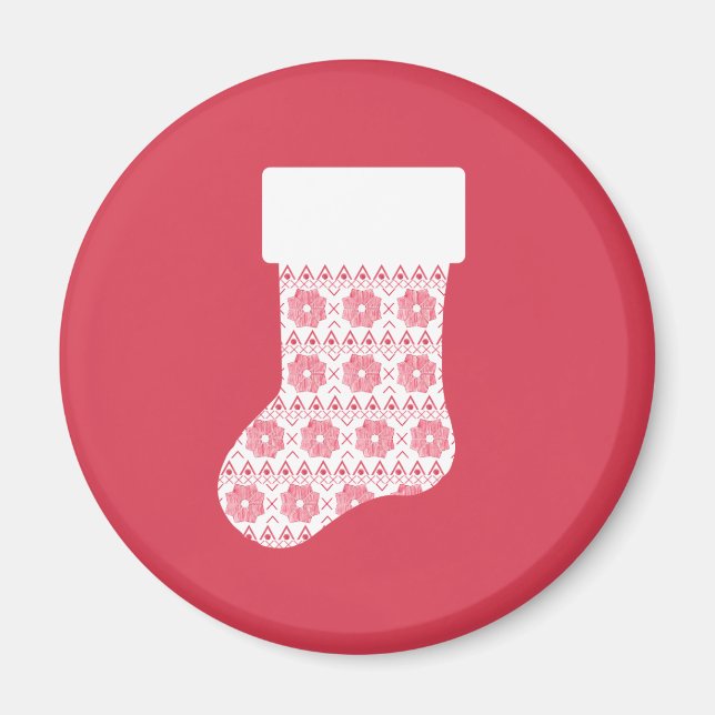 Aimant d'empilement de Noël Knit d'hiver (Devant)