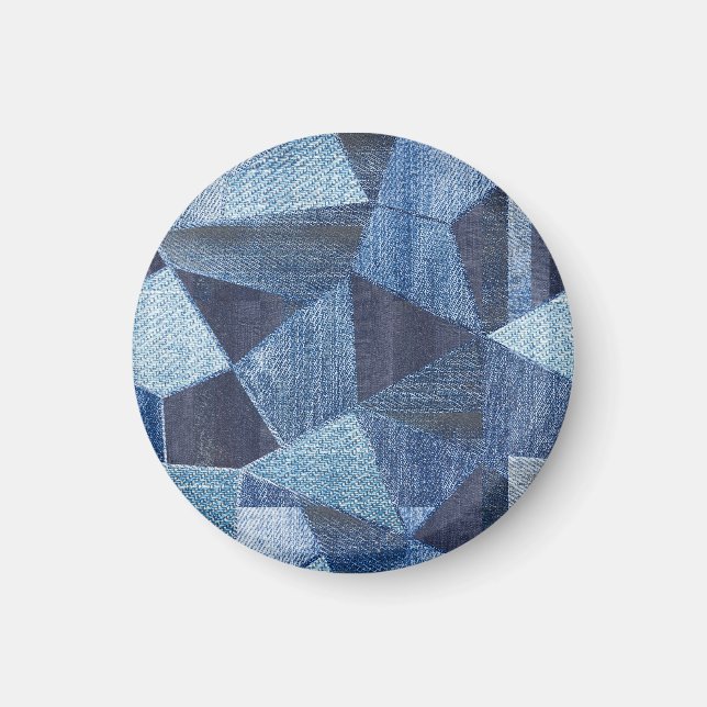 Aimant Denim Urban : Patchwork à rayures détendues. (Devant)