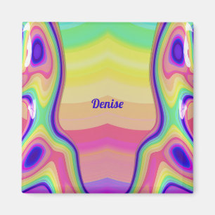 Aimant DENISE ~ Motif Abstrait ~ Multicolore ~