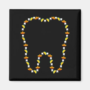 Aimant Dent drôle Cinco de Mayo dentiste dentaire sombrer