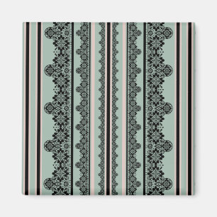 Aimant Dentelle noire, oreiller jetable ouvert