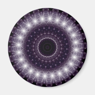 Aimant Dentelle ronde noire et blanche fantaisie