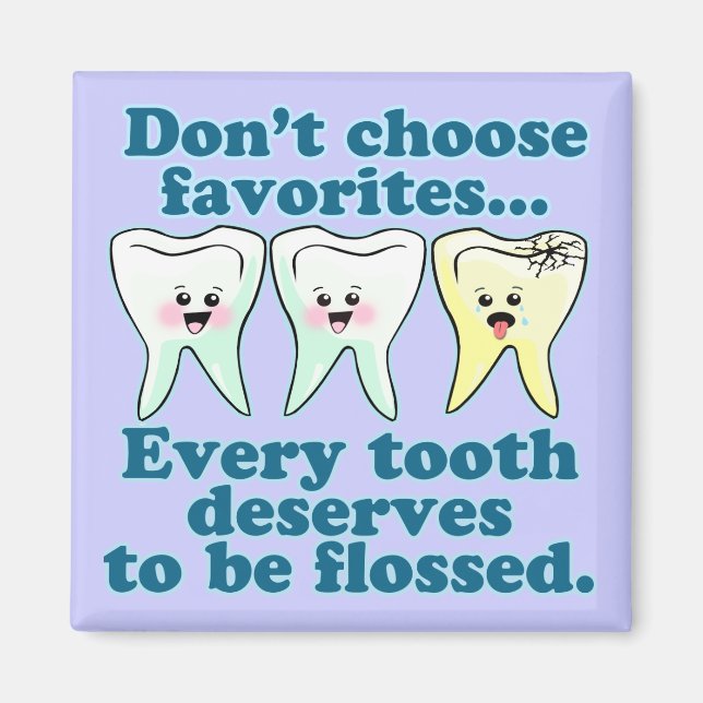 Aimant Dentiste drôle (Devant)