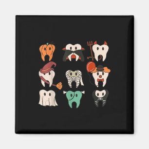 Aimant Dents d'Halloween Citation de dentiste Éffrayante
