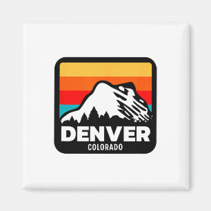 Aimant Denver Colorado Ski Snowboard Voyage en famille