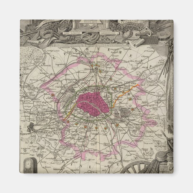 Aimant Département De La Seine (Devant)