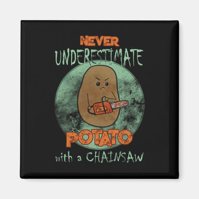 Aimant Déplaisant Angry Potato Chainsaw Horreur Movie Ama (Devant)