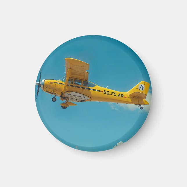 Aimant dépliant jaune haut (Devant)