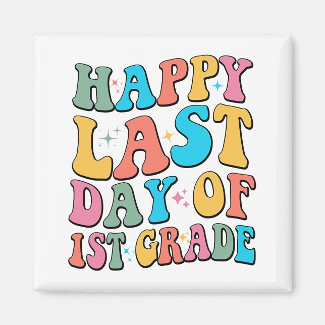 Aimant Dernier Jour De 1re Année D'école Primaire Dernier (Devant)