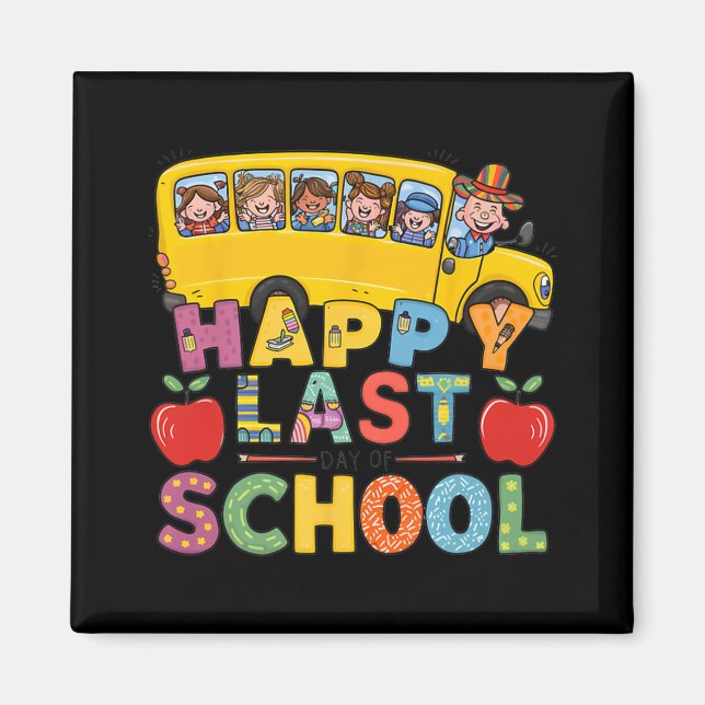 Aimant Dernier jour de l'année scolaire Conducteur d'auto (Devant)