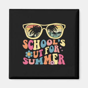 Aimant Dernier Jour De L'École Rétro Enseignant École #39