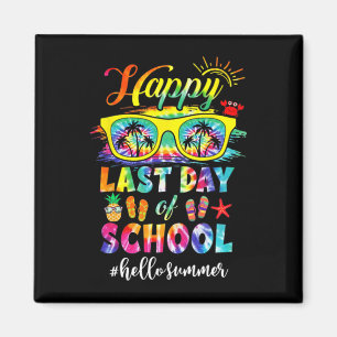 Aimant Dernier Jour D'École Bonjour L'Été Enseignant Élèv