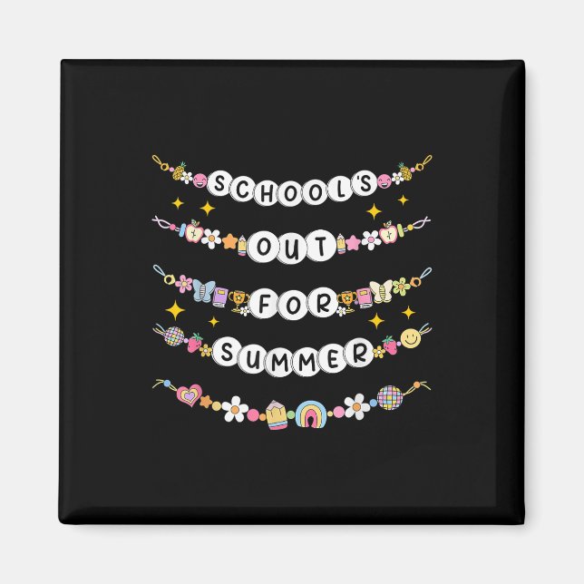 Aimant Dernier Jour D'école En Vacances Pour Bracelet D'a (Devant)