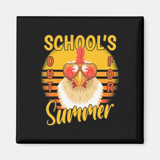 Aimant Dernier Jour D'école Est Sorti Pour Les Vacances D (Devant)