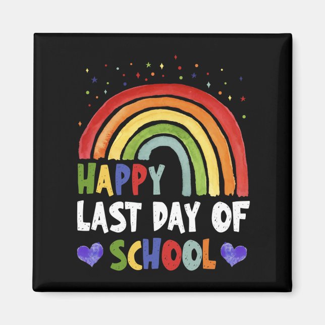 Aimant Dernier Jour D'École Professeur Étudiant Remise De (Devant)