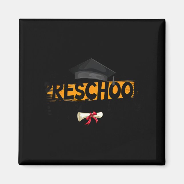 Aimant Dernier jour d'école Remise des diplômes de matern (Devant)