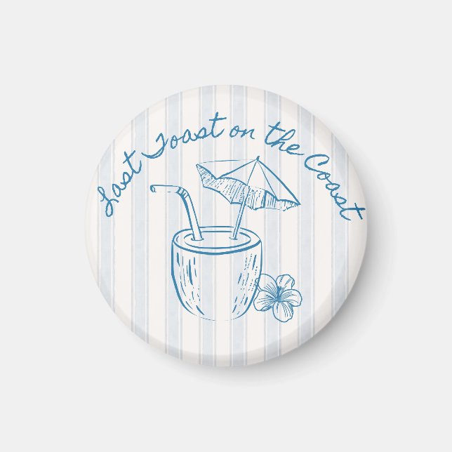 Aimant Dernier Toast sur la Côte Design pour Enterrement  (Devant)