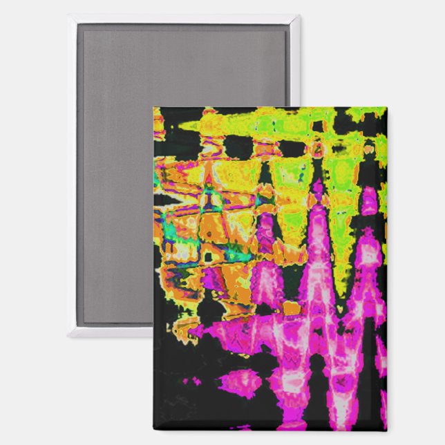 Aimant Dernière Achempong Neon Crimson : Art Abstrait de  (Recto/Verso)
