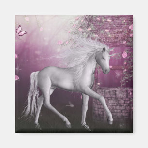 Aimant dernière licorne rose
