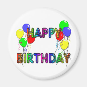 Aimant des ballons D1 de joyeux anniversaire