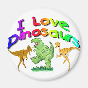 Aimant Des cadeaux aime dinosaures d'enfants "je"