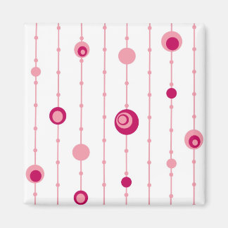Aimant des cercles rétro roses