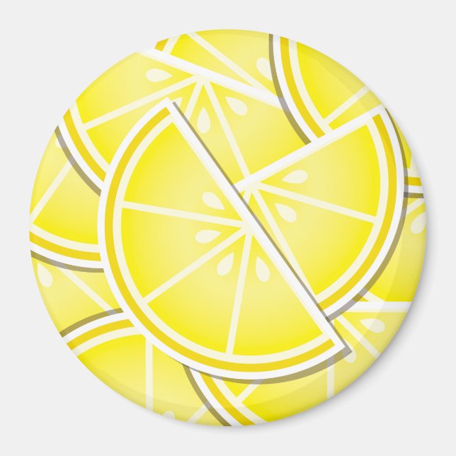 Aimant Des coins de citron funky ! (Devant)