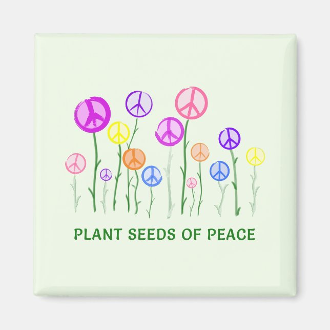 Aimant des fleurs des signes de paix (Devant)