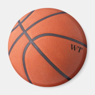 Aimant des initiales de basket-ball personnalisée