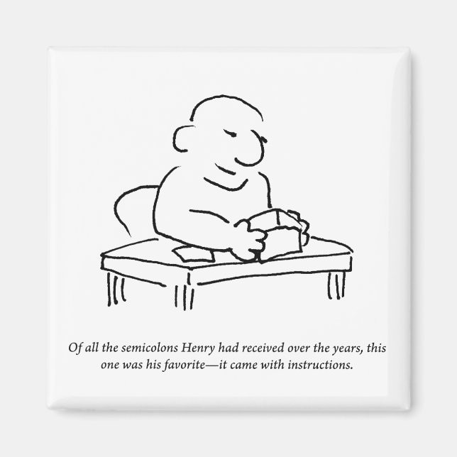 Aimant des instructions de point-virgule (Devant)