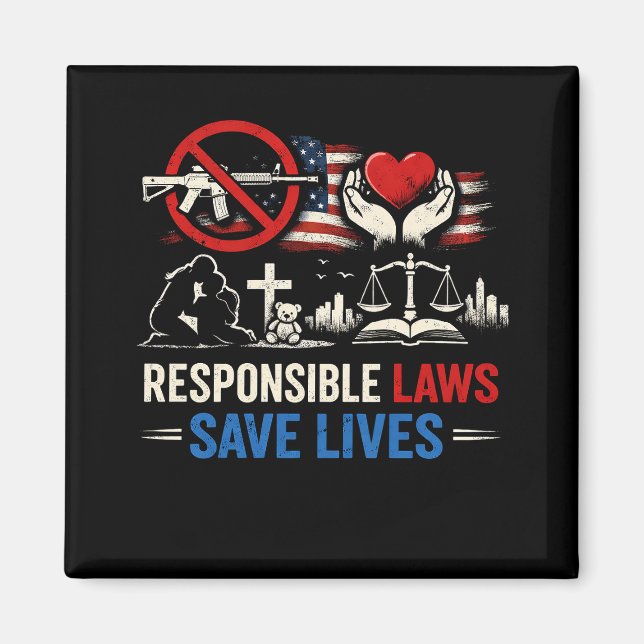Aimant Des lois responsables sauvent des vies (Devant)