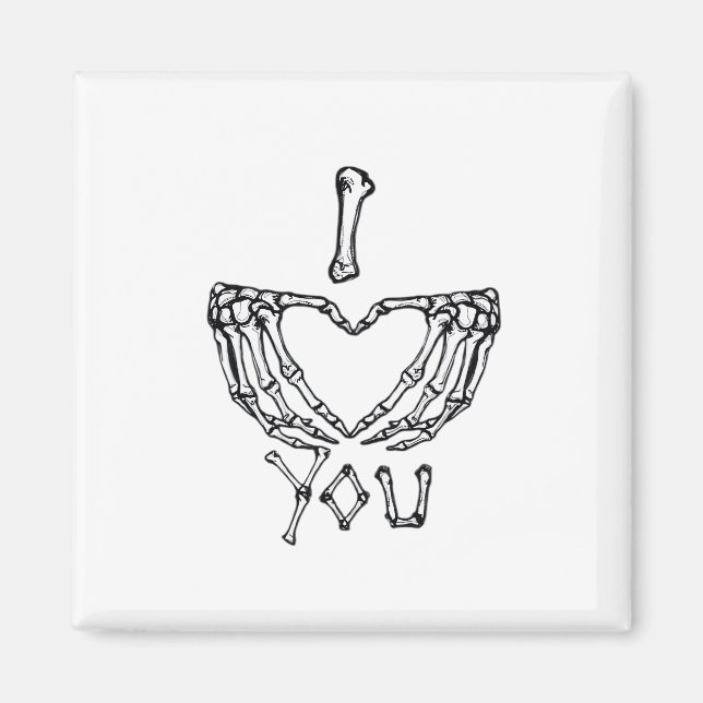 Aimant Des Mains De Squelette Qui Font Un Coeur (Devant)