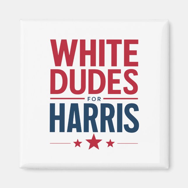 Aimant Des Mecs Blancs Pour Harris Election Kamala Harris (Devant)