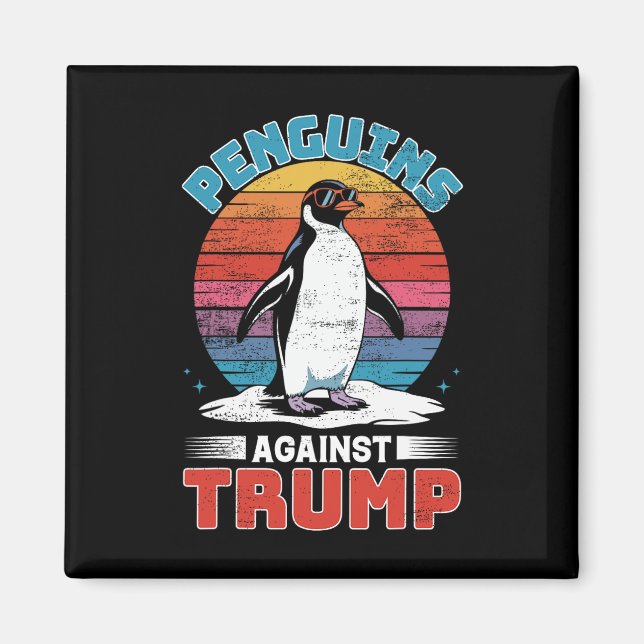 Aimant Des pingouins contre Trump Des Pingouins Flippers  (Devant)